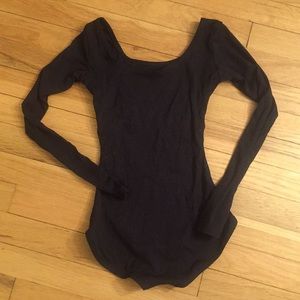 capezio XS long sleeve black leotard